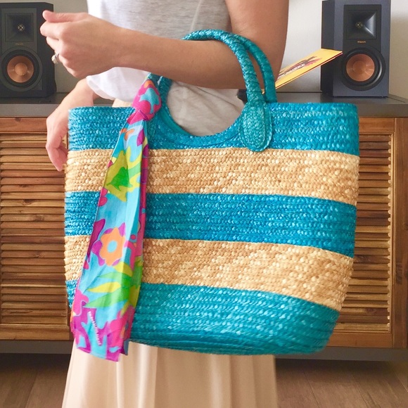 ralph lauren straw tote